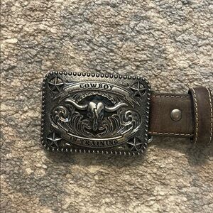 Cowboy In Training Belt Buckle & Belt